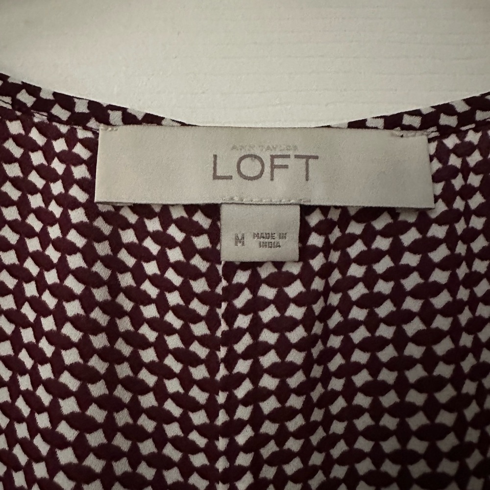 Maroon gingham top - Picture 3 of 3